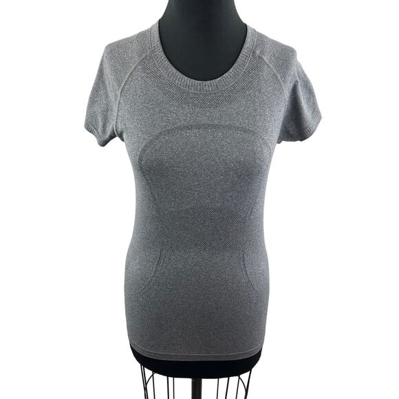 Lululemon Swiftly Tech T-Shirt Gray Short Sleeve Crewneck Sweat-Wicking Size 8 - Picture 1 of 7